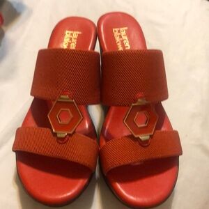 Lauren Blakwell Orange Wedge Size 6